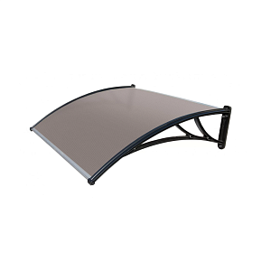 Козырек Fakro StopRain 1200мм Кронштейн - коричневый, Поликарбонат - бронзовый (КК-ПБ, под заказ)