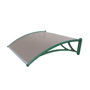 Козырек Fakro StopRain 1200мм Кронштейн - зеленый, Поликарбонат - бронзовый (КЗ-ПБ, под заказ)