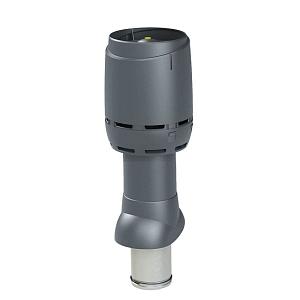 Вентиляционная труба Vilpe FLOW 125/160ИЗ/500 с колпаком (вытяжка) серый 350047