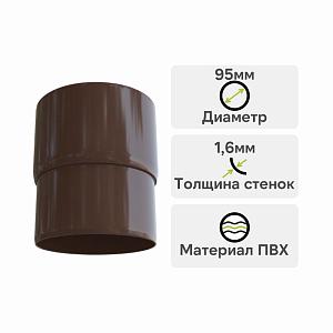 Муфта трубы Альта-Профиль Элит ПВХ Коричневая